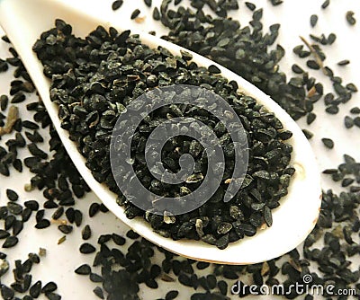 Spice - Nigella seeds.Â  Stock Photo
